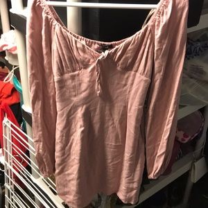 Pink women’s dress, long sleeve